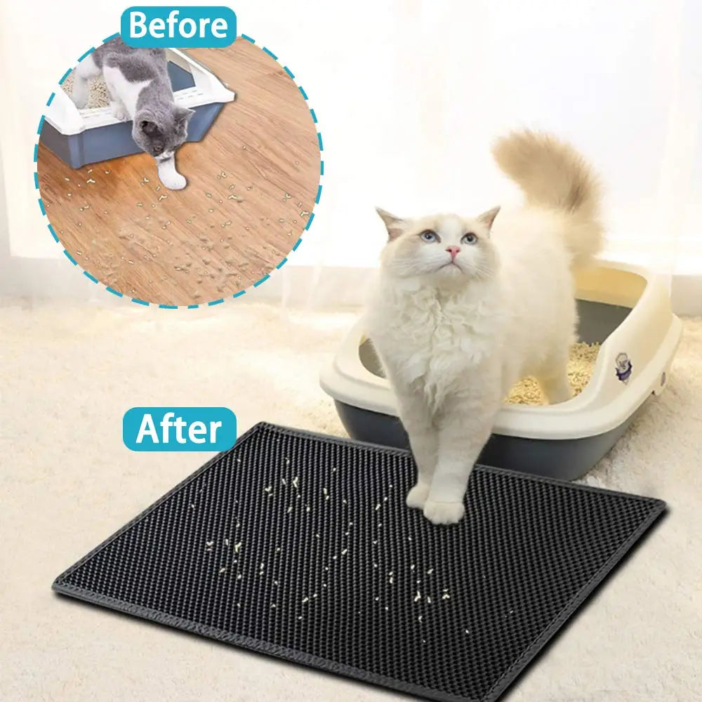 Waterproof Kitty Litter Mat - Honeycomb Design