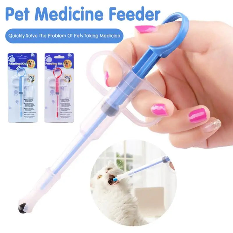 Pet Medicine Syringe Tablet Cat Dog Feeder Medicine Dispenser Pill Gun Piller Push Dispenser Injection Needle Container Supplies