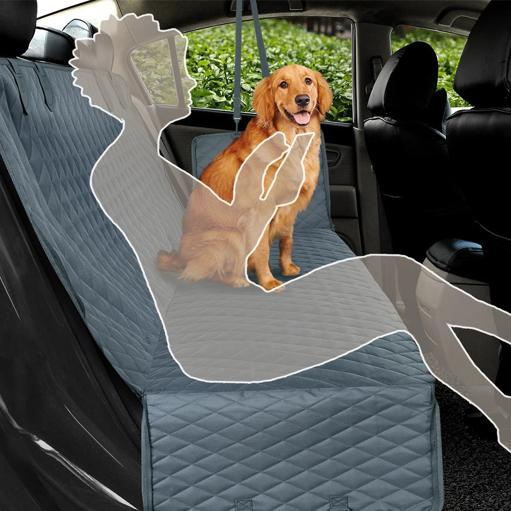 Petravel Dog Car Seat Cover - Waterproof Pet Travel Hammock & Safety Carrier for Dogs | Car Rear Back Seat Protector Mat