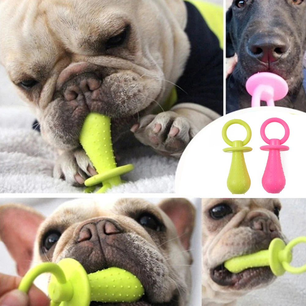 Small Dog Chew Toy: Durable Rubber Design for Teeth Cleaning and Training Fun!