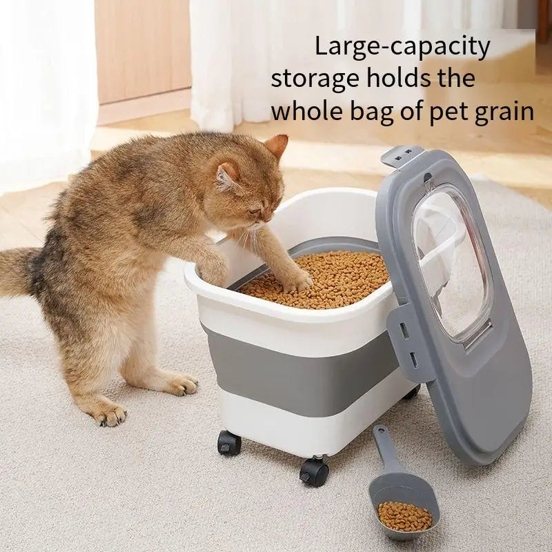 Collapsible Cat & Dog Food Storage Container